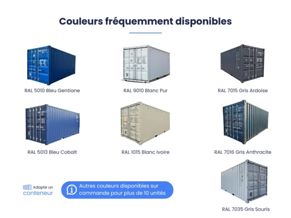 Container maritime 20 Pieds DRY PREMIER VOYAGE Double portes