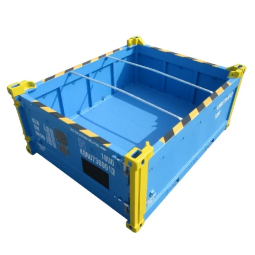 Demi-Container-offshore-10-pieds-mi-hauteur-Open-Top-Certifie-DNV Demi Container maritime 10 Pieds Offshore Open Top